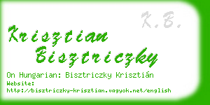 krisztian bisztriczky business card